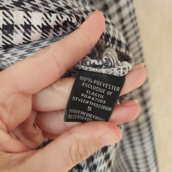 TIMING Houndstooth Cropped Blouse Sz Small - Picture 5 of 10